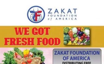 FREE FRESH FOOD – GRATIS COMIDA FRESCA – IN THE BRONX, EN EL BRONX. ZAKAT FOUNDATION OF AMERICA